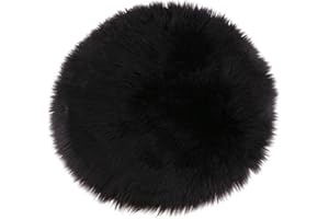 Amagogo Weiche Schaffell Sofa Hocker Stuhl Abdeckung Pad Teppich / - Schwarz