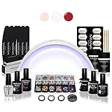 PINTAUÑAS LACA SOAK OFF : Set manicura semipermanente Nail Factory para crear una gran variedad de diseños de uñas Nail Art. Una amplia selección de decoraciones en 3D, pegatinas decorativas y Plantillas de Uñas para manicura Francesa. Kit de introducción Starter compatible con CND Shellac, Gelish, OPI, Bluesky y más. Gel para uñas se deben aplicar con base coat y top coat y secar con lámparas uv o led. Esmaltado de uñas gel soak-off que puede quitar con removedor quitaesmalte.