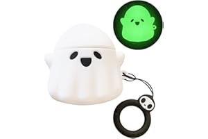 Viwind Cover Custodia Compatibile con AirPods 3rd Gen Divertenti Silicone,Cartoni Animati per AirPod 3,Antiurto & Supporto Ricarica Wireless-Ghost