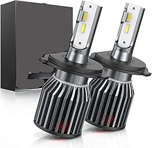 Woschmann- Car C6 H4 Compact Design 36W/3800LM LED Headlight Conversion Kit High/Low Beam Bulb Driving Lamp 6500K (Pack of 2) White