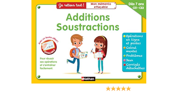 Amazon Fr Mon Memento Effacable Ce1 Ce2 Additions Soustractions Collectif Livres