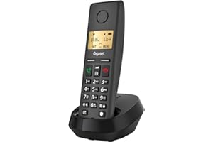 Gigaset Pure 220 - DECT-Telefon - mit Call-Block-Taste und Freisprechfunktion - Hörgerätekompatibel, Adressbuch mit 80 Kontakten, anthrazit schwarz [Kompatibel in DE, IT, FR, NL, BE, Che, AUT]
