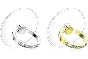 Kinizuxi Transparent Anneau de Support pour téléphone Portable 2Packs Réglable à 360° - Anneau Universel en Alliage de Zinc pour Tous Les Smartphones, iPhone, Samsung, Huawei Smartphone