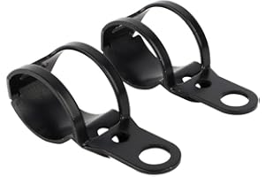 Qiilu Staffa per indicatori di direzione per moto, QL47808 Staffa di montaggio del segnale di direzione per moto 30-43mm Morsetti di rilocazione forcella nero HNH