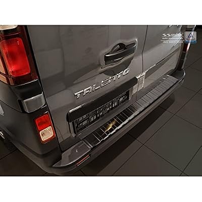 Autostyle 2/45067 Protection de Seuil Arrière INOX Vivaro et Trafic 2014 Talento 2016 Ribs,Noir,