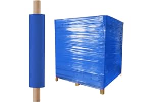 Tezraftaar® 6 x Pallet Shrink Wrap 400mm x 250m 20mu Blue Extended Core Heavy Duty Shrink Wrapping Film