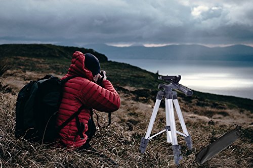 Phone Stativ,42 Zoll Leichtes Aluminium Telefon Kamera Stativ fÃ¼r Handy-Stativ Universal Smartphone Halter Mount mit Bluetooth FernauslÃ¶ser und Flexible & Hard Stand (Silber)