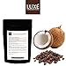 LUXE Coffee Body Scrub, Natural Cellulite Detox Exfoliating Earthbody Organic, Coconut Scent with Vitamin E Oil, 200g