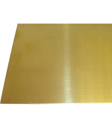 ZHYUAN Messingplatten Set - 2 Goldene Messingplatten Für DIY Und Handwerk