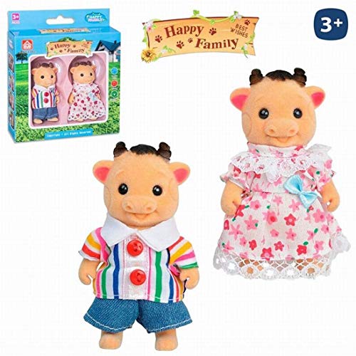 Juguetes Industriales Pack de 2 Vacas Happy Family Medida 8 cm