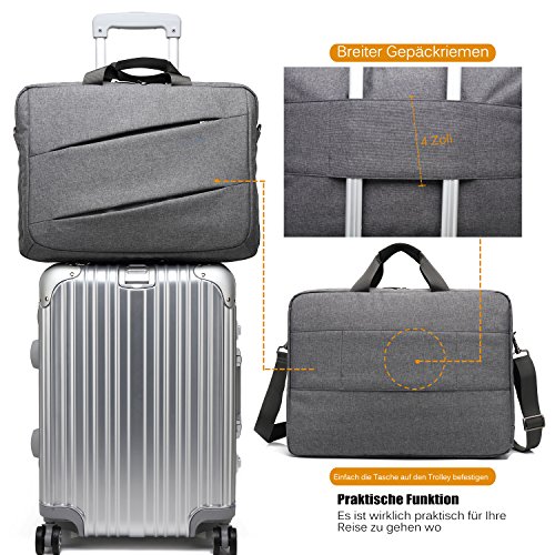 CoolBELL 17 3 Zoll Laptop Messenger Bag multifunktional Aktentasche mehrfachfach Handtasche mit Schultergurt f  r Macbook   Acer   HP   Dell Alienware