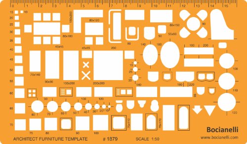 1 50 Scale Architectural Drawing Template Stencil Architect