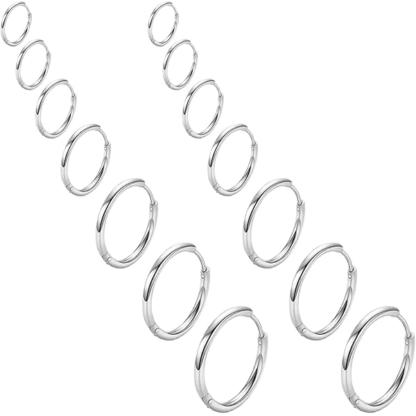 81stgeneration Orecchini a Cerchio Sottili in Argento Sterling