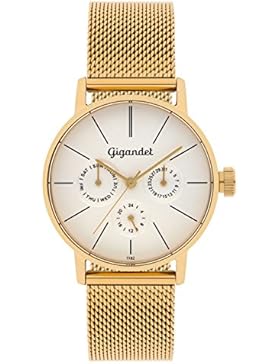 Gigandet G38–007–Uhr für Frauen, Edelstahl-Armband Gold