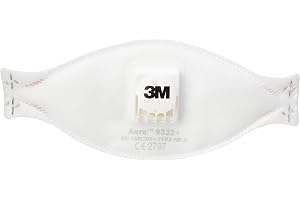 3M 9332+C Aura partikelmask för isolering och träarbete, skyddsnivå FFP3, perfekt för glasögonhållare, 1 styck