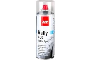 APP Rally 400 Color Spray - Barniz spray transparente brillante | 400 ml | Para coche, madera, metal | Incoloro brillante para todo tipo de superficies, alta cobertura