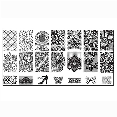 Oyedens 1PCS Nail Art Manicure Template Plate Image Stamp Stamping Plates DIY Tools