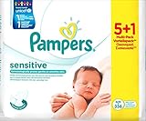 Pampers Feuchte Tücher Sensitive, Nachfüllpackung, 6 x 56 Stück - 336 St.
