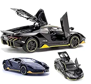 Negi 1:32 Diecast Metal Pullback,Door Open Toy Car for Kids Toys for Boys - Black