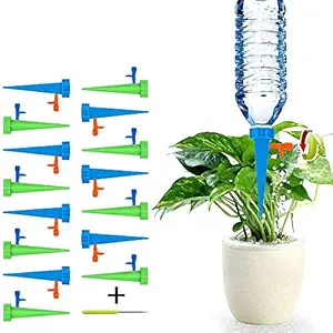 HSR Drip Irrigation kit for Home Garden, Self-Watering Spikes for Plants, Automatic Plant Water Devices with Slow Release Control Valve Switch drip Irrigation System (5)