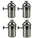 Produktbild 4er Edison E27 Kupfer Lampenfassung Deckenfassung Socket Lampenfuss Mit Schalter Retro Vintage Halter für Hängeleuchte Deckenleuchte Beleuchtung Sockel (Kupfer Schwarz)