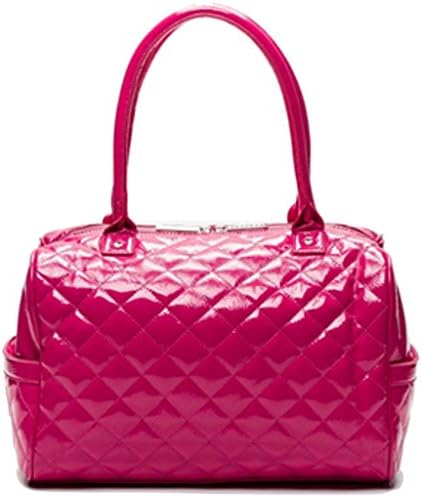 Genuine Stefanel Ladies Handbags Patent-Look (Vegan/PU Leather (Large Quilted Bowling Bag)