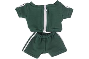niannyyhouse Sportswear Uniforms 7.8"（20CM） Plush Doll Stuffed Figures Toys Clothes (Green)