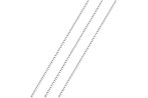 QUARKZMAN Varilla Redonda Sólida de Acero Inoxidable 304 de 3 mm x 150 mm para Manualidades DIY - 3 Piezas