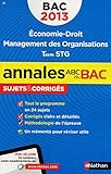 Image de ANNALES BAC 2013 ECO DROIT STG