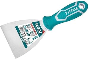 Total Tools - Couteau à mastic - 80 mm - Fabriqué en acier inoxydable - Idéal pour les travaux de construction et de maçonnerie - Pour gratter la peinture ou le papier et étaler du plâtre