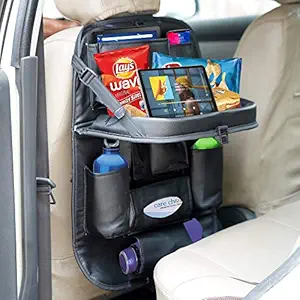 Sangam Enterprisess||Car Leather Organizer for The Back seat Folding Dinner Posture Back Handing Bag (Black)