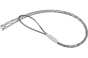 IRSCorp Kit de chaussettes de traction de câble en acier galvanisé antidérapant pour câble de tirage de fil lassos corde flexible en maille blanche