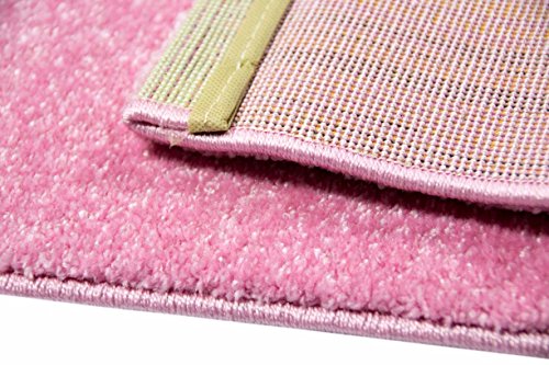 Kinderteppich Spielteppich Kinderzimmer Teppich Pferd Design mit Konturenschnitt Pink Creme Rot Orange Gelb Schwarz Größe 80×150 cm - 6
