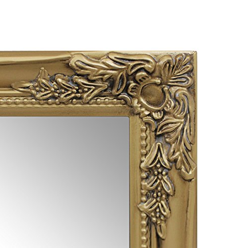 Wandspiegel mit Verzierungen im Barock-Stil 32x27cm Gold Hängespiegel Flurspiegel Frisierspiegel - 4