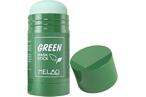 ‎VEMOFOPER Porenfreie Tiefenreinigung Grüntee-Maskenstift Grüner Entferner Mitesser-Entferner Grüntee-Maske für alle Hauttypen, Feuchtigkeitsspendend