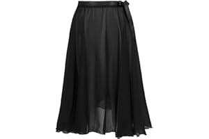 iiniim Longue Jupe de Sport Femme Fille Jupe de Danse Ballet Latine Mousseline Jupe de Plage Ete Jupe de Skate Gymnastique Gym Patinage Yoga Pilates Taille Haute