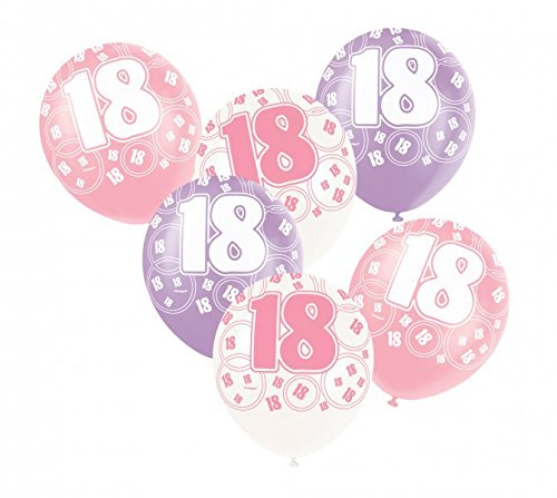24 Luftballons zum 18. Geburtstag in Pink