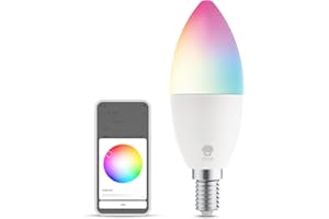 Chuango C372C Lampadina Candela Smart E14 Wifi Lampadina Intelligente Decorativa Colorata per Risparmio Energetico Regolabile da Smartphone e Compatibile con Alexa, Google Home, Siri - 5W