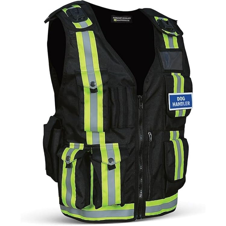 New Hi-Viz Tactical Vest - Paramedic / Dog Handler / Security / Police Style