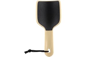 BOKIOESDE Lima para pies en Forma de U Superficie de Arena Curvada removedor de Callos diseño de Ranura Conveniente depurador de pies exfolia la Piel Muerta, Marrón Claro