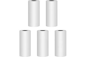 GOFUNLY 5 Rouleaux de Papier d'impression pour Appareil Photo pour Enfants, Papier Thermique à Impression Instantanée, Papier de Recharge pour Appareil Photo Enfants (Longueur : 2.16inch & Largeur : 1.1inch)
