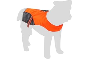 Flamingo Gilet de sécurité Fizz Orange/Gris - Taille XL | A : 51cm, B : 30-58cm - réfléchissant, sûr & Facile à Mettre et à enlever - Idéal pour Border Collie, Labrador, Boxer et Springer Spaniel