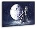 Produktbild Vollmond-Gondelfahrt Format: 80x60 als Leinwand, Motiv fertig gerahmt auf Echtholzrahmen, Hochwertiger Digitaldruck mit Rahmen, Kein Poster oder Plakat