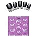 French Nail Art Stickers - TOOGOO(R)New 3D Transfer Lace Design Nail Art Stickers Women Fashion Manicure Nail Polish Decals Tips Makeup-XF861