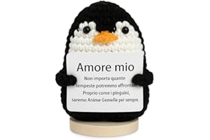 VULFIRE Pinguino Amore Mio fatto a mano Idea Regalo Romantico per la Coppia regalo San Valentino per lui e lei Compleanno Matrimonio Anniversario di Nozze Fidanzati Sorpresa d’Amore (Pinguino, Amore Mio)