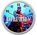Produktbild LL Wanduhr Battlefield V 5 Design ca. 20 cm Durchmesser mit lautlosem Uhrwerk Unisex Kinderzimmer Büro Arbeitszimmer BF 1 BF 4 BF 3 (Rot)