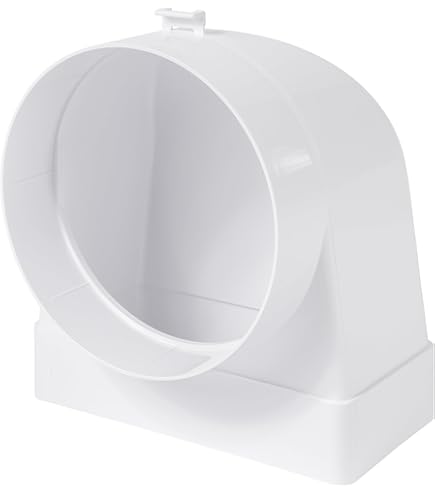 Raccordo Ventilazione PVC Per Cappe - Adattatore Da Canale Piatto A Rotondo, 110x55mm A &Oslash;100mm