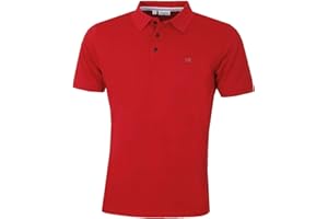 Calvin Klein Mens 2024 Campus 3 Button Ribbed Collar Golf Polo Shirt
