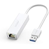 محول USB 3.0 إلى RJ45 Gigabit Ethernet من Ugreen باللون الأبيض