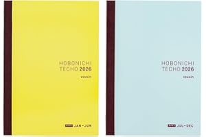 ほぼ日 Hobonichi Techo 2026 Cousin Avec Books - A5, diario, 6 meses x 2 libros (inicio de enero), japonés, planificador